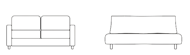 sofas dibujo minimalista